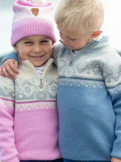 Dale of Norway Moritz Kids' Sweater - Merino Wool Blueshadow Grey Schiefer Flash Sale