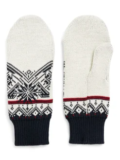 Dale of Norway Moritz Unisex Merino Wool Mittens Off White Navy Raspberry Hot