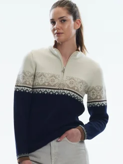 Dale of Norway Moritz Women's Sweater - Merino Wool Navy Bronze Beige Offwhite Sale