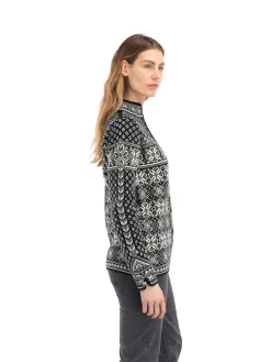 Dale of Norway Peace Women's Knit Sweater Black Offwhite Hot