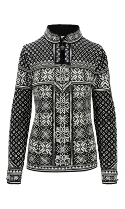 Dale of Norway Peace Women's Knit Sweater Black Offwhite Hot