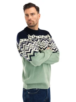 Dale of Norway Randaberg Men's Sweater Dustygreen Navy Offwhite Best Sale