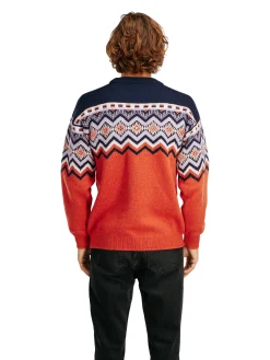 Dale of Norway Randaberg Men's Sweater Orange Navy Offwhite Lavender Fashion