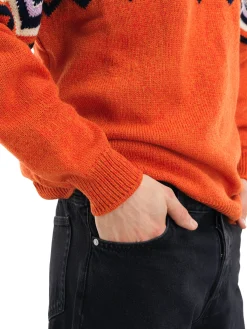 Dale of Norway Randaberg Men's Sweater Orange Navy Offwhite Lavender Fashion