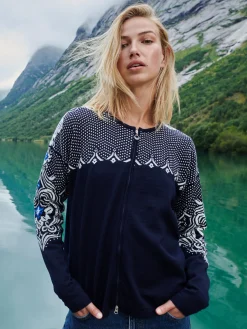Dale of Norway Rosendal Women's Jacket Navy Offwhite Ultramarine Online