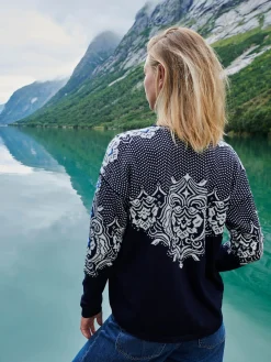 Dale of Norway Rosendal Women's Jacket Navy Offwhite Ultramarine Online