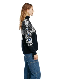 Dale of Norway Rosendal Women's Sweater Navy Offwhite Best