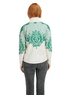 Dale of Norway Rosendal Women's Sweater Offwhite Brightgreen Best Sale