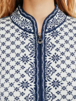 Dale of Norway Solfrid Women's Jacket - Merino Wool Offwhite Electricstorm Navy Outlet