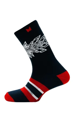Dale of Norway Spirit Wool Socks Navy Raspeberry Offwhite Fashion