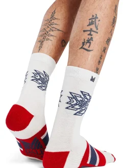 Dale of Norway Spirit Wool Socks Offwhite Navy Raspberry Cheap