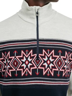 Dale of Norway Tindefjell Basic Men's Merino Wool Basic Sweater Offwhite Navy Raspberry Cheap