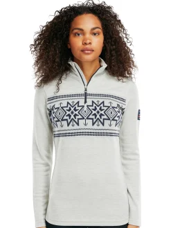Dale of Norway Tindefjell Basic Women's Merino Wool Basic Sweater Offwhite Navy Smoke Sale