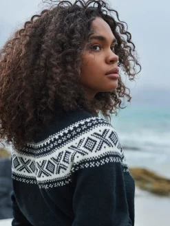 Dale of Norway Vagsoy Women's Wool Sweater Black Offwhite Online