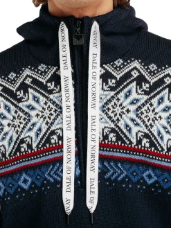 Dale of Norway Vail Weatherproof Men's Norwegian Wool Hoodie Navy Indigo Blueshadow Sale