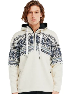 Dale of Norway Vail Weatherproof Men's Norwegian Wool Hoodie Offwhite Navy Blue Shadow Outlet