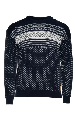 Dale of Norway Valloy Men's Wool Sweater Navy Offwhite Clearance