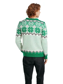 Dale of Norway Vegard Men's Knit Sweater Brightgreen Offwhite Fashion