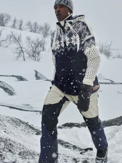 Dale of Norway Vegard Weatherproof Men's Hoodie - Norwegian Wool Navy Offwhite Smoke Cheap