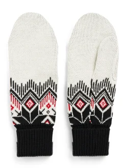Dale of Norway Vilja Unisex Merino Wool Mittens Offwhite Black Raspberry New