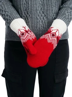 Dale of Norway Vilja Unisex Merino Wool Mittens Raspberry Offwhite Shop