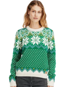 Dale of Norway Vilja Women's Knit Sweater Brightgreen Offwhite Cheap
