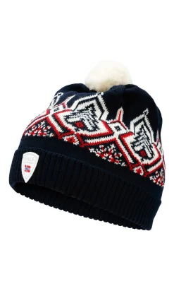 Dale of Norway Winterland Kids' Merino Wool Hat Navy Offwhite Raspberry Best