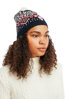 Dale of Norway Winterland Unisex Merino Wool Hat Navy Offwhite Raspberry Hot