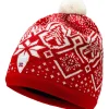 Dale of Norway Winterland Unisex Merino Wool Hat Raspberry Offwhite Redrose Discount