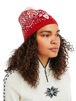 Dale of Norway Winterland Unisex Merino Wool Hat Raspberry Offwhite Redrose Discount