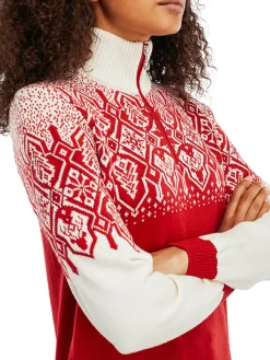 Dale of Norway Winterland Women's Merino Wool Sweater Raspberry New